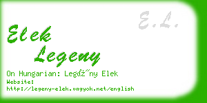 elek legeny business card